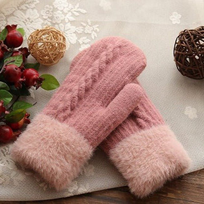 Gants Tricotés Femmes Doux et Chaud pour Hiver