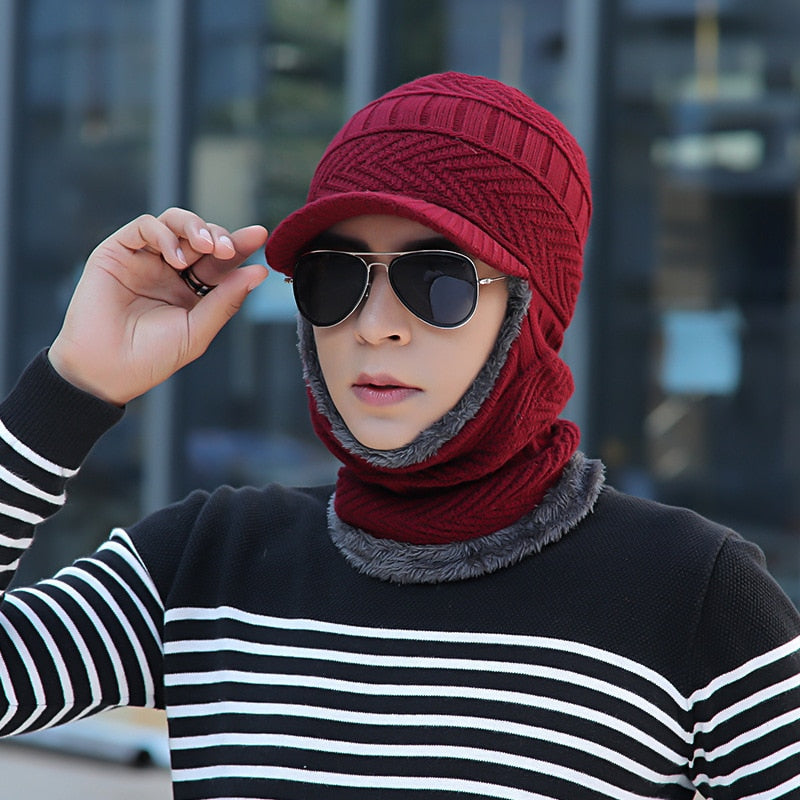 Bonnet Hiver avec Cagoule Intérieure Chaude