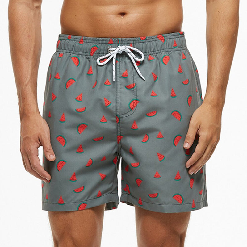 Short de plage homme imprimé élastique