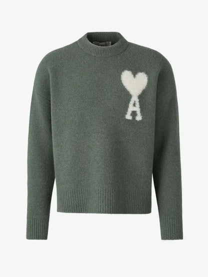 HeartLluxe™ – Pull en Laine Unisexe Élégant avec Broderie de Cœur-4