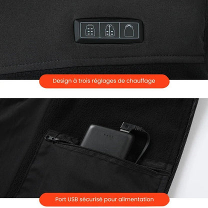 HeatVest™ – Gilet Chauffant Sans Manches Unisex avec Batterie Rechargeable
