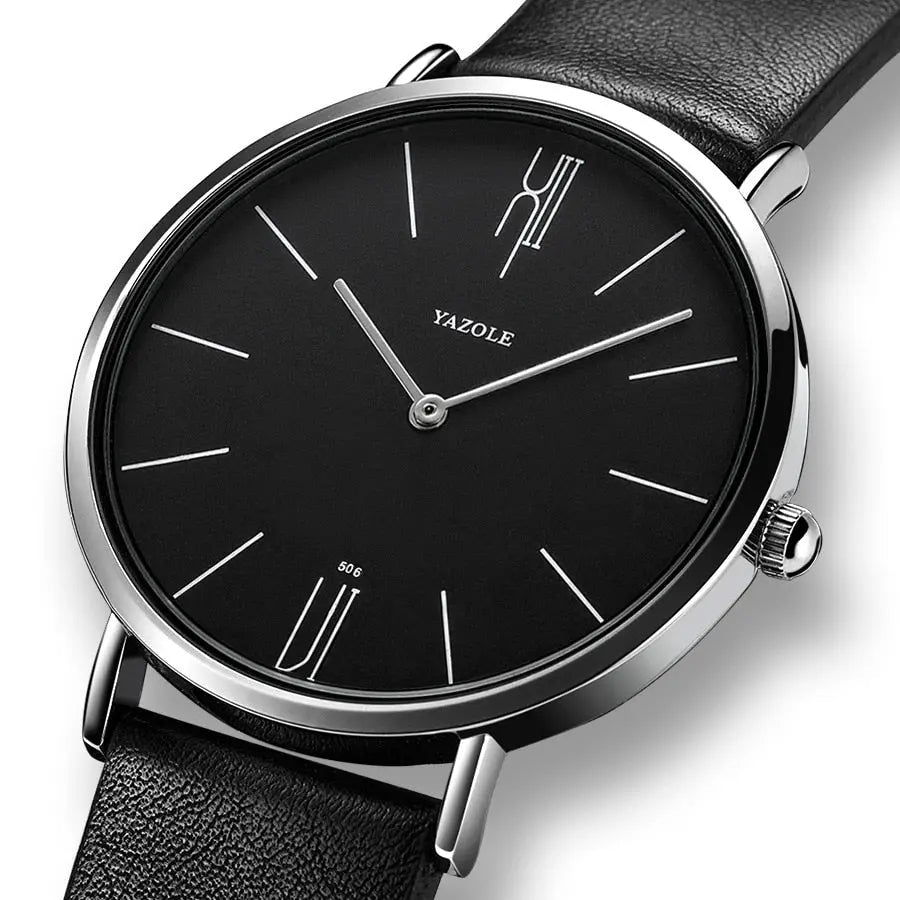 Montre Homme Classique Élégante en Cuir