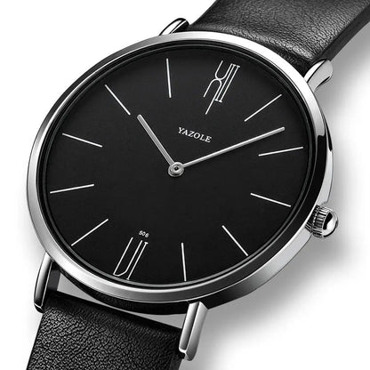 Montre Homme Classique Élégante en Cuir