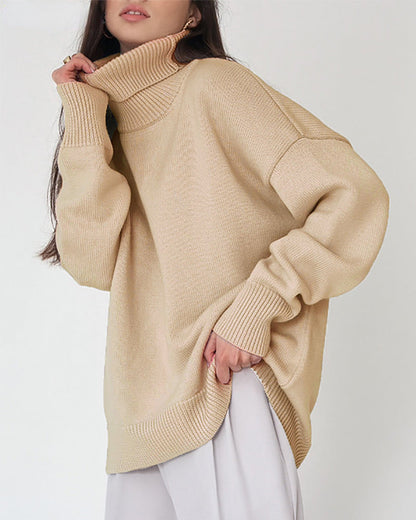 Pull Femme Col Roulé Chic