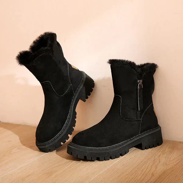 Bottines Hiver Femmes à Fermeture Éclair Chaussures Neige - PanierRoyale