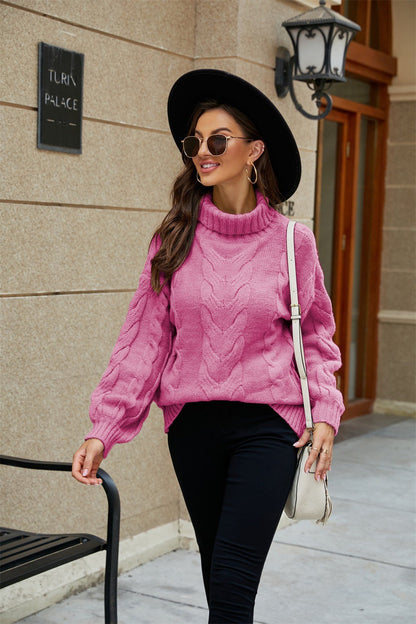 Pull Col Roulé Élégant pour Femme