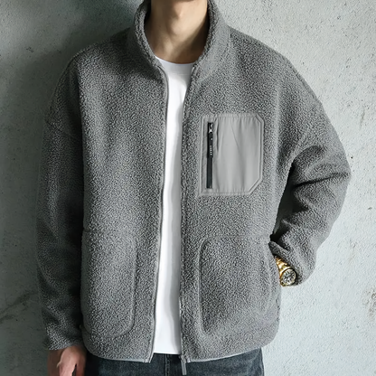 Veste polaire marine épaisse et chaude pour homme