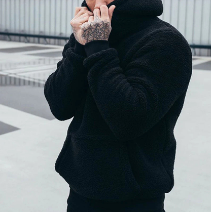 Sweat à Capuchon Homme - Fleece Doux avec Poche Kangourou