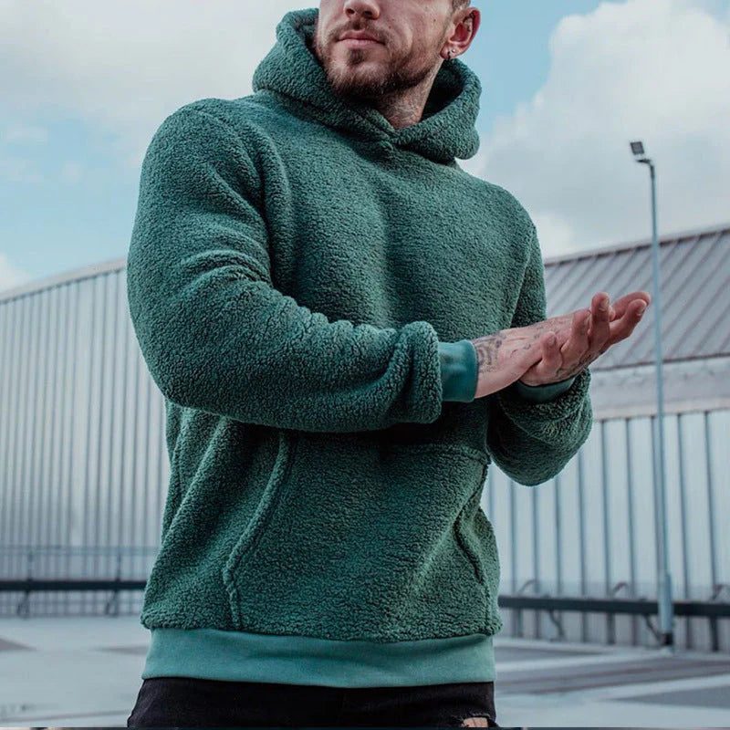 Sweat à Capuche Homme Confortable avec Poches Froides