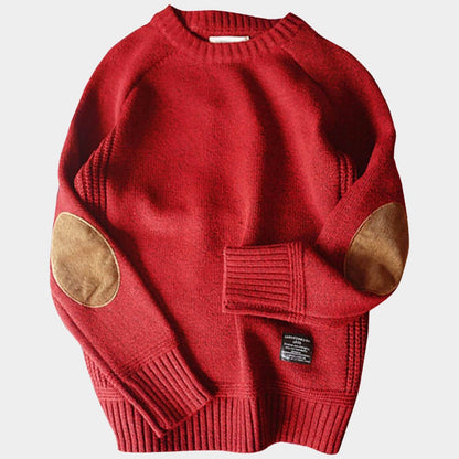 Pullover col rond élégant avec manches longues pour homme