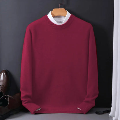 Pullover Homme Classique Col Rond, Élégant pour Travail et Quotidien