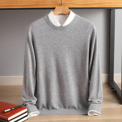 Pullover Homme Classique Col Rond, Élégant pour Travail et Quotidien