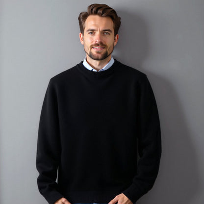 Pullover Homme Classique Col Rond, Élégant pour Travail et Quotidien - BerlinGlamour
