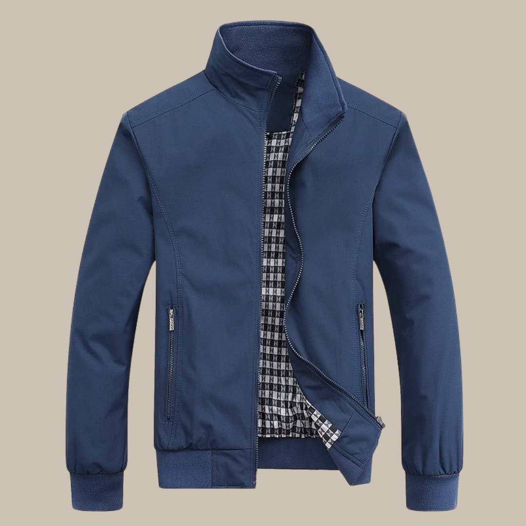 Veste Homme Légère Col Montant Coupe Moderne
