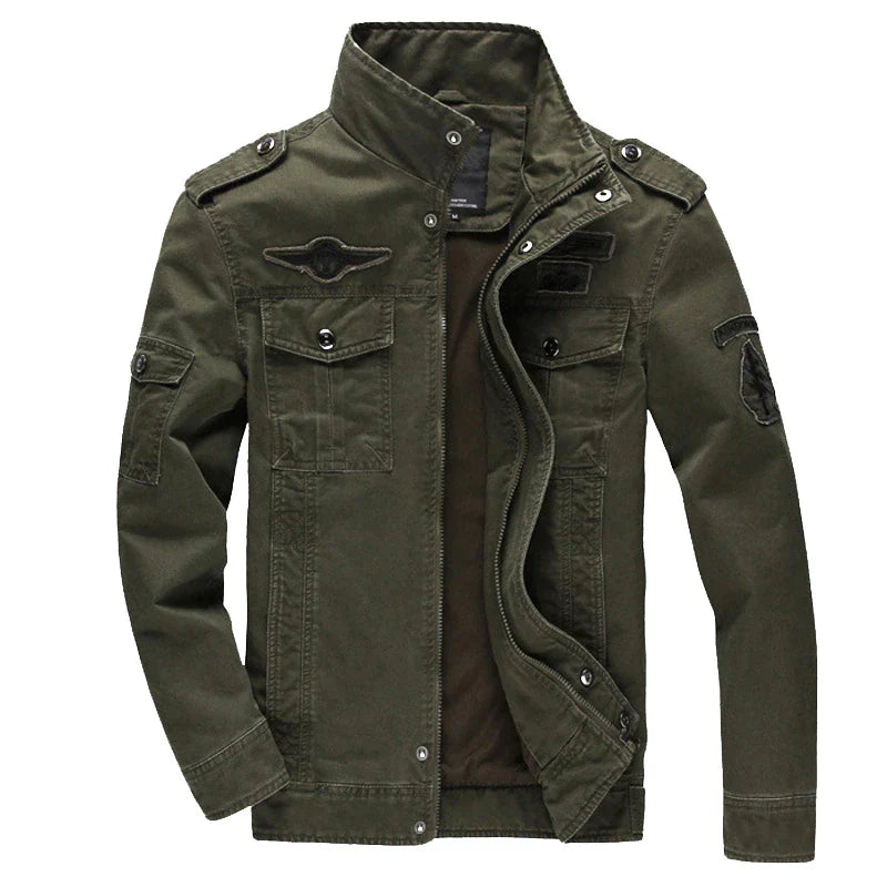 Veste Homme Militaire à Capuchon avec Poches et Fermeture Éclair - BerlinGlamour