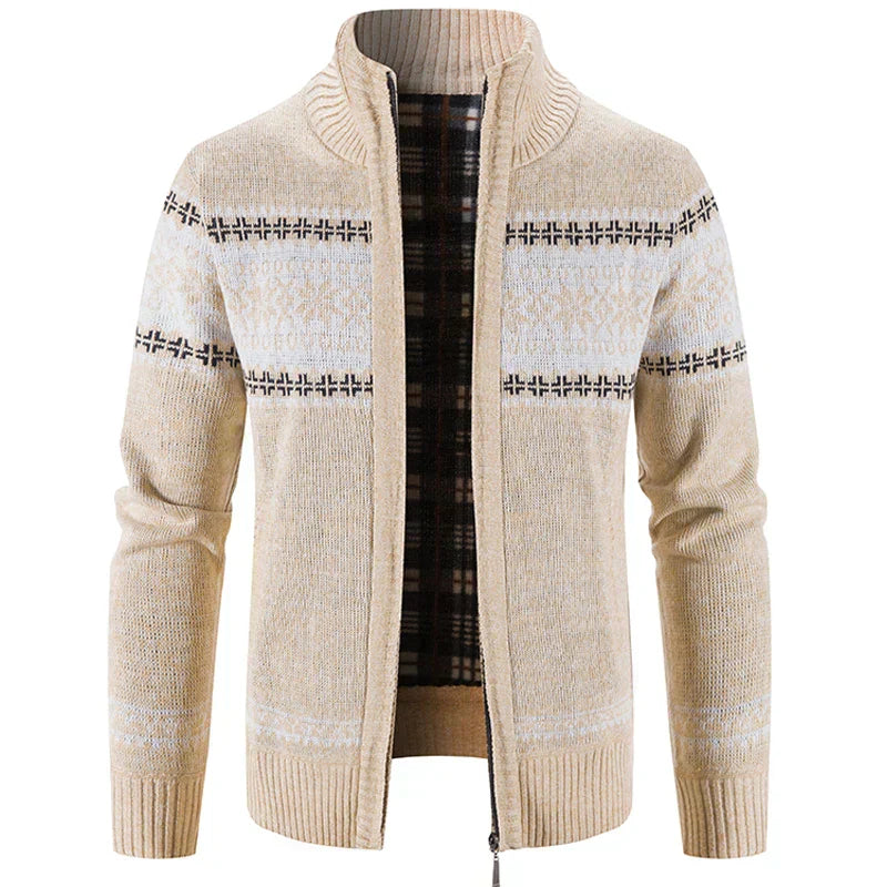 Veste Hiver Homme Laine Épaisse Zippée