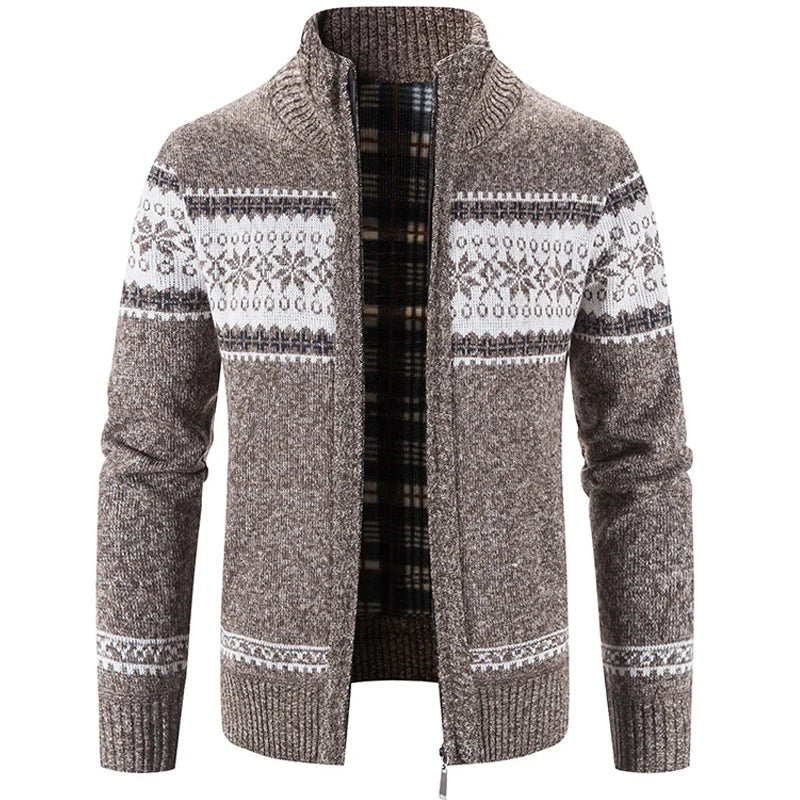 Veste Hiver Homme Laine Épaisse Zippée