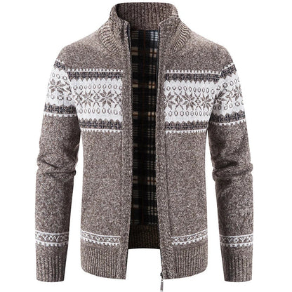 Veste Hiver Homme Laine Épaisse Zippée