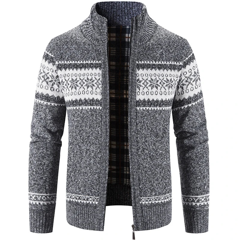 Veste Hiver Homme Laine Épaisse Zippée