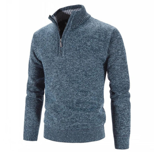 Pull Homme Laine Mélangée à Capuchon et Fermeture Éclair - PanierRoyale