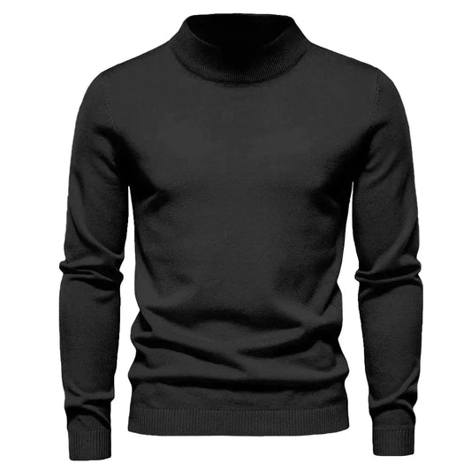 Pull Homme en Laine Mélangée Col Roulé Chaud et Élégant - PanierRoyale