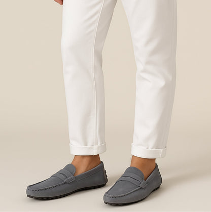 Mocassin Homme Cuir Brun Élégant