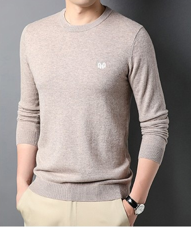Pull Homme Classique Noir avec Manches Longues