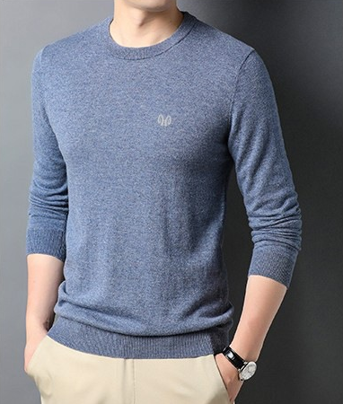 Pull Homme Classique Noir avec Manches Longues