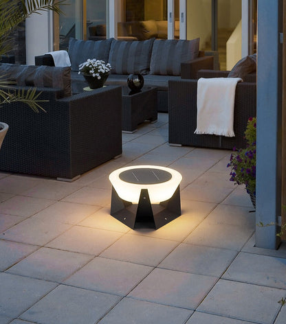 Lampe LED Extérieur Solaire Design Géométrique