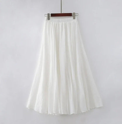 Jupe Longue en Coton Rose Confortable