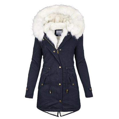 Manteau Hiver Féminin avec Capuche Doublée