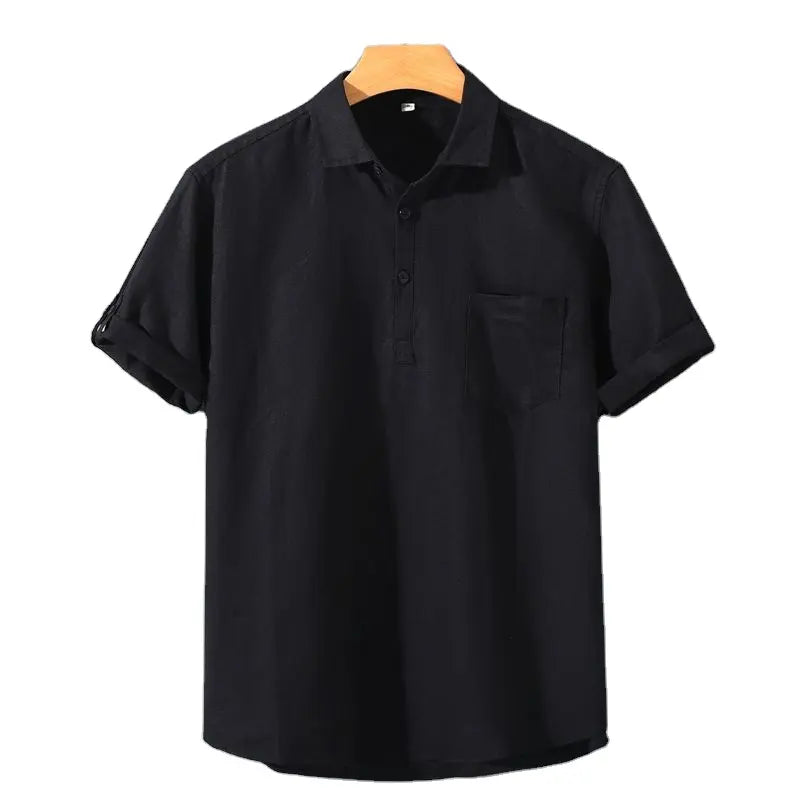 Chemise Polo en Lin Blanc Élégant