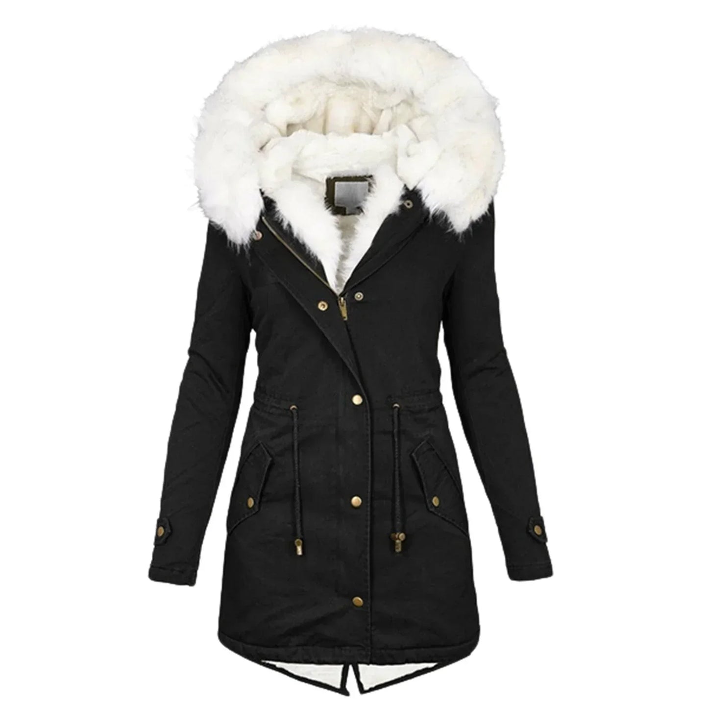 Manteau Hiver Féminin avec Capuche Doublée