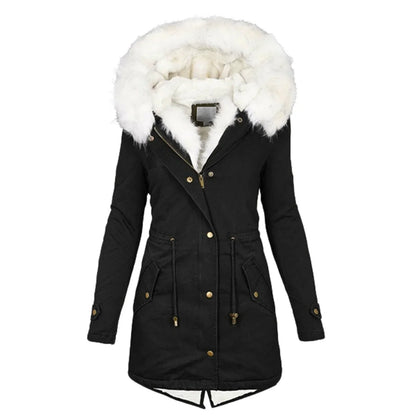 Manteau Hiver Féminin avec Capuche Doublée