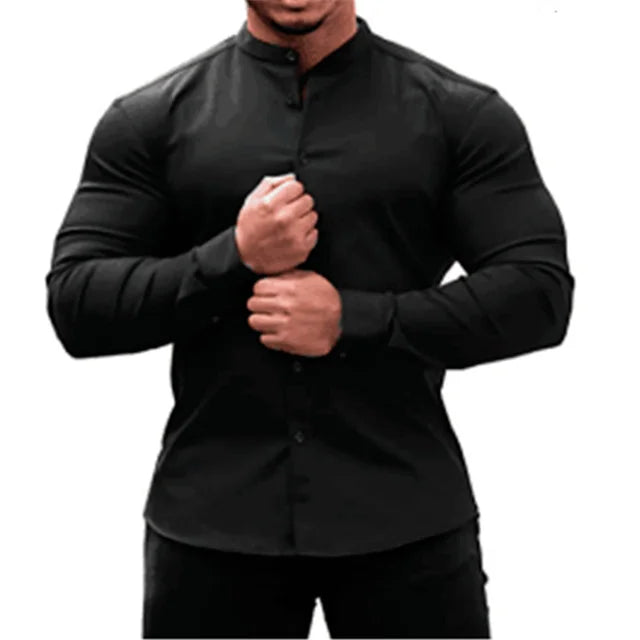 Chemise Homme Élégante à Manches Longues - PanierRoyale