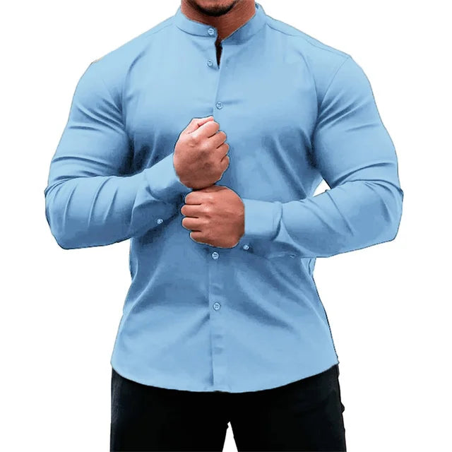 Chemise Homme Élégante à Manches Longues