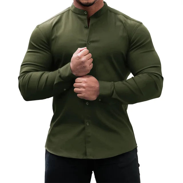 Chemise Homme Élégante à Manches Longues