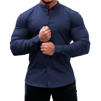 Chemise Homme Élégante à Manches Longues