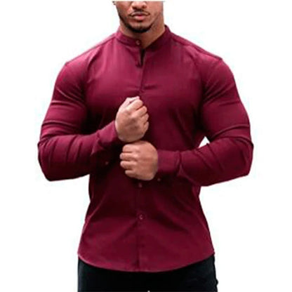 Chemise Homme Élégante à Manches Longues