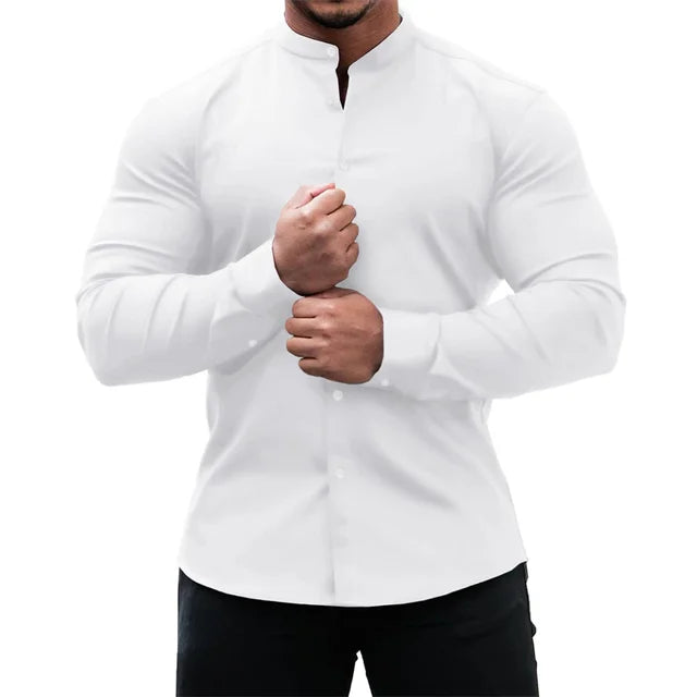 Chemise Homme Élégante à Manches Longues