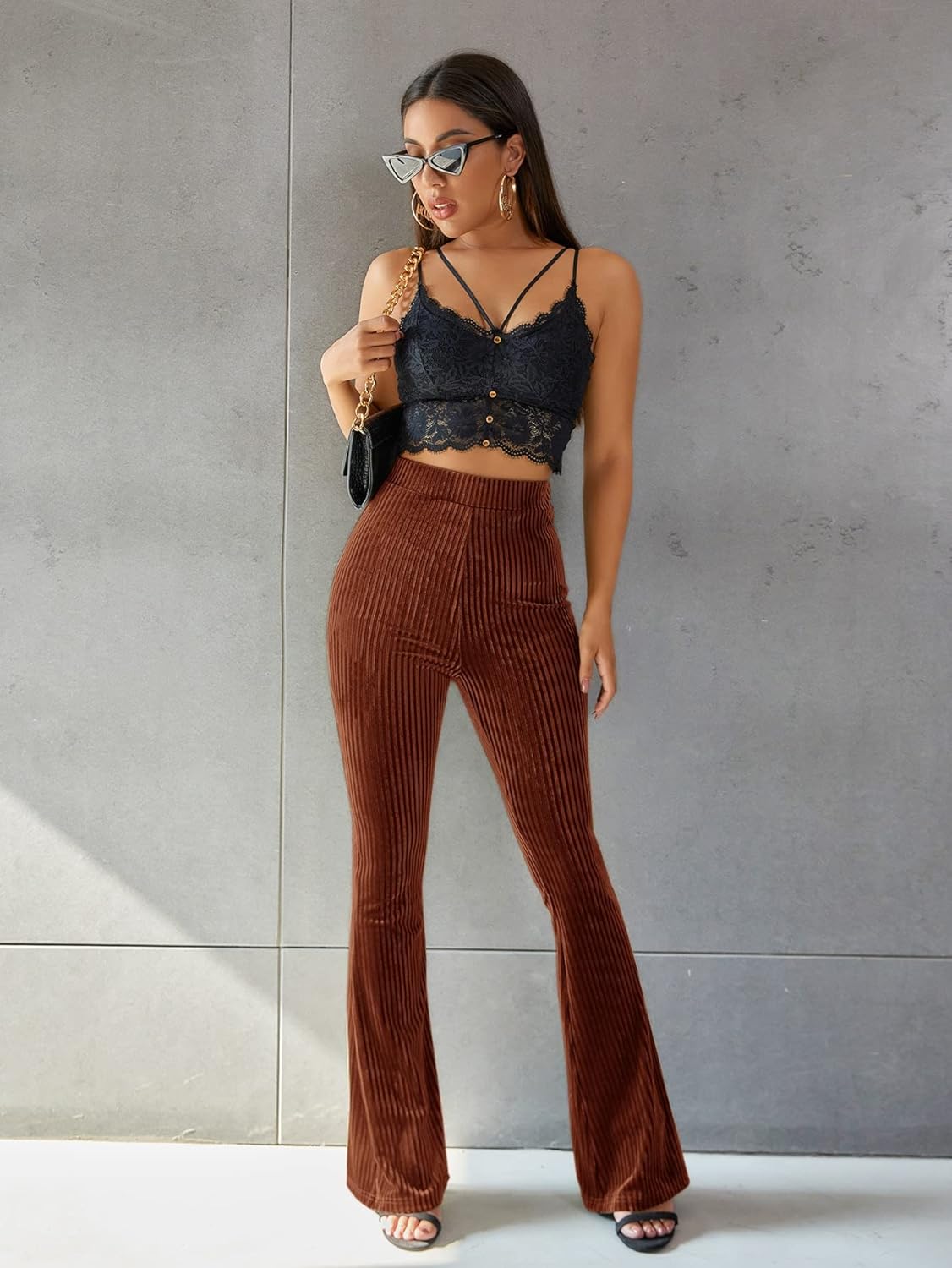 Pantalon Femme Chic Taille droite Élégante