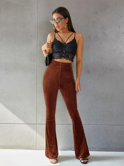 Pantalon Femme Chic Taille droite Élégante