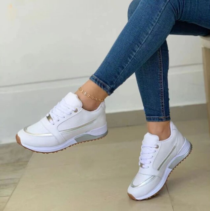 Baskets Femmes Confort Élégant avec Talon Compensé