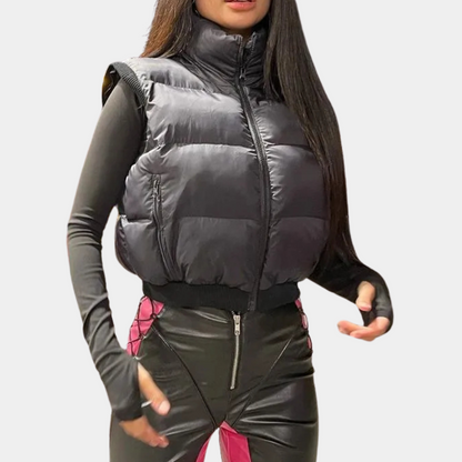 Gilet Femme Hiver Doux et Élégant Rembourré
