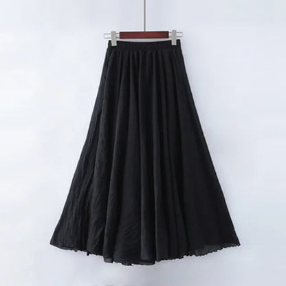 Jupe Longue Élégante Taille Haute Femme