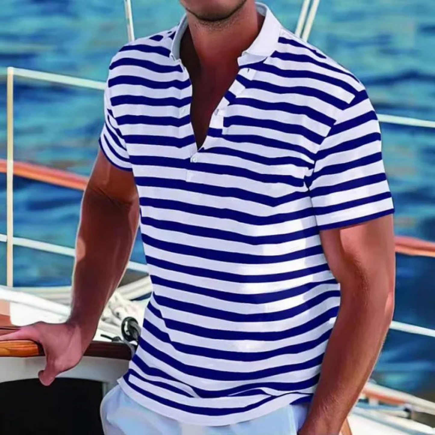 Chemise Polo Rayée Classique et Élégante