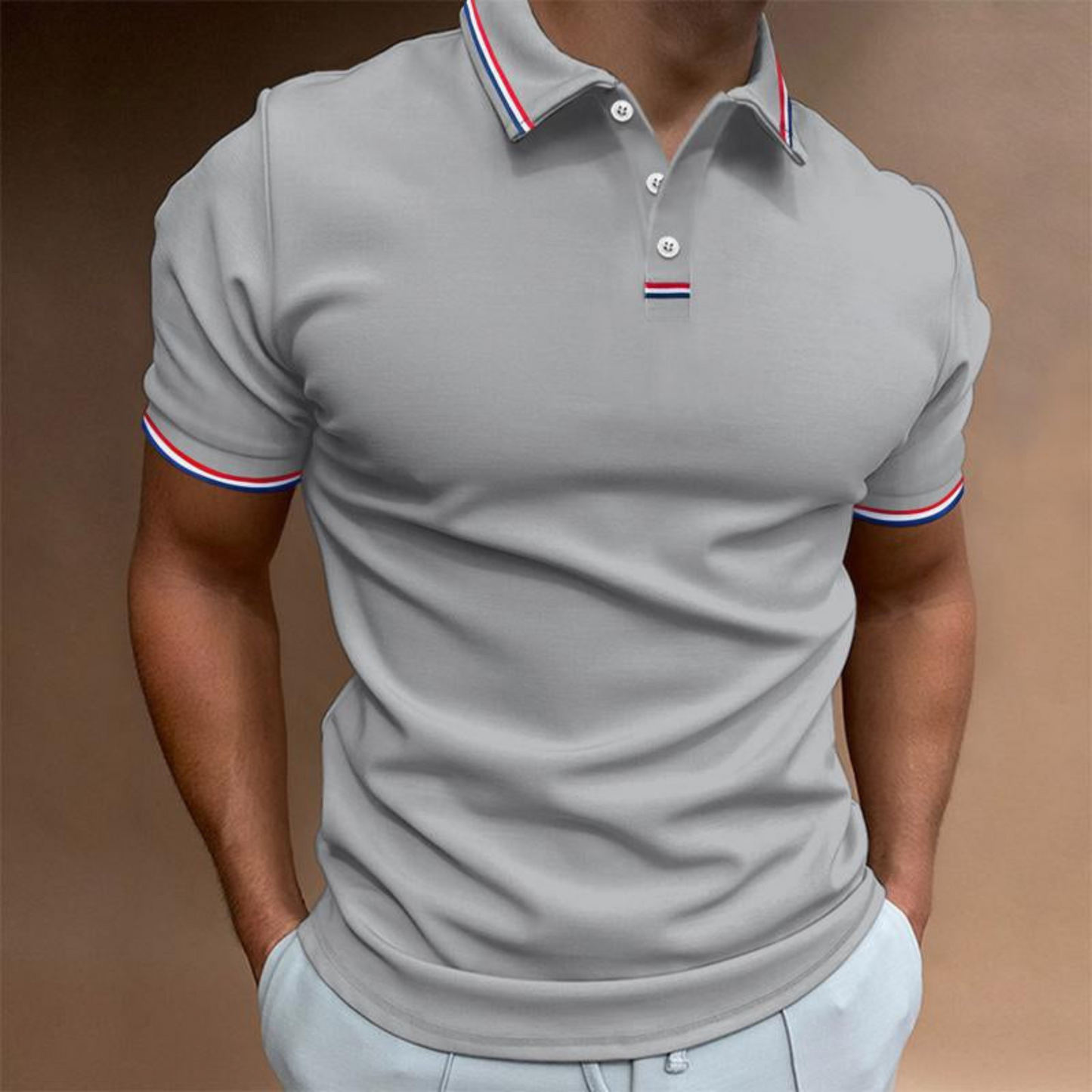 Chemise Polo Homme Manches Courtes Style Élégant