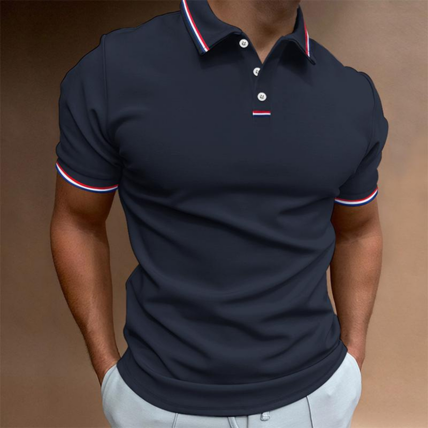 Chemise Polo Homme Manches Courtes Style Élégant