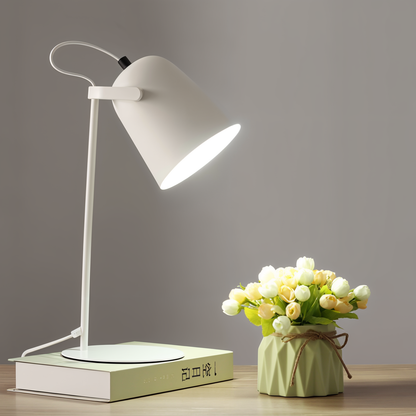 Lampe de Bureau Design Abat-Jour Blanc