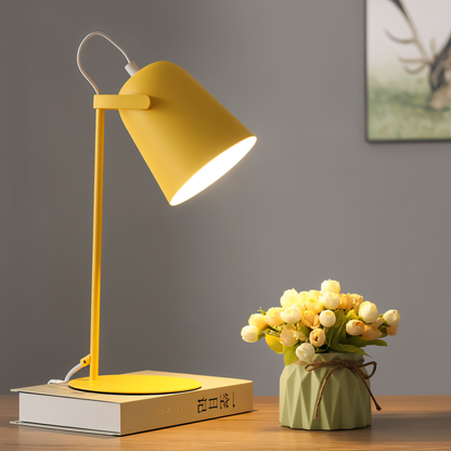Lampe de Bureau Design Abat-Jour Blanc